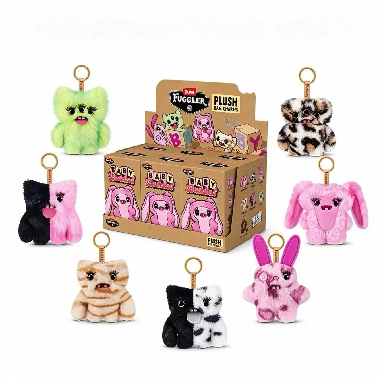 Fuggler baby baddies series plush keychain blind box Fuggler baby baddies series plush keychain blind box