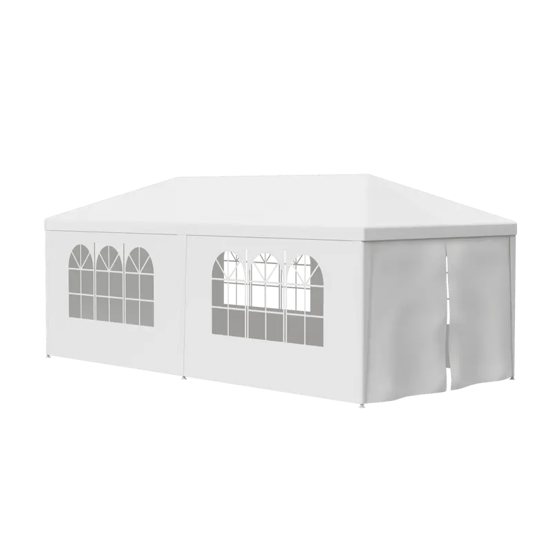 SUPERDEAL Gazebo Party Outdoor Tent in White Wedding Canopy Cater Events