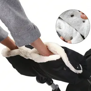 Waterproof Windproof Baby Stroller Gloves, Winter Thick Warm Fleece Gloves, Anti-Freeze, Cold Weather Protection, Comfortable Grip