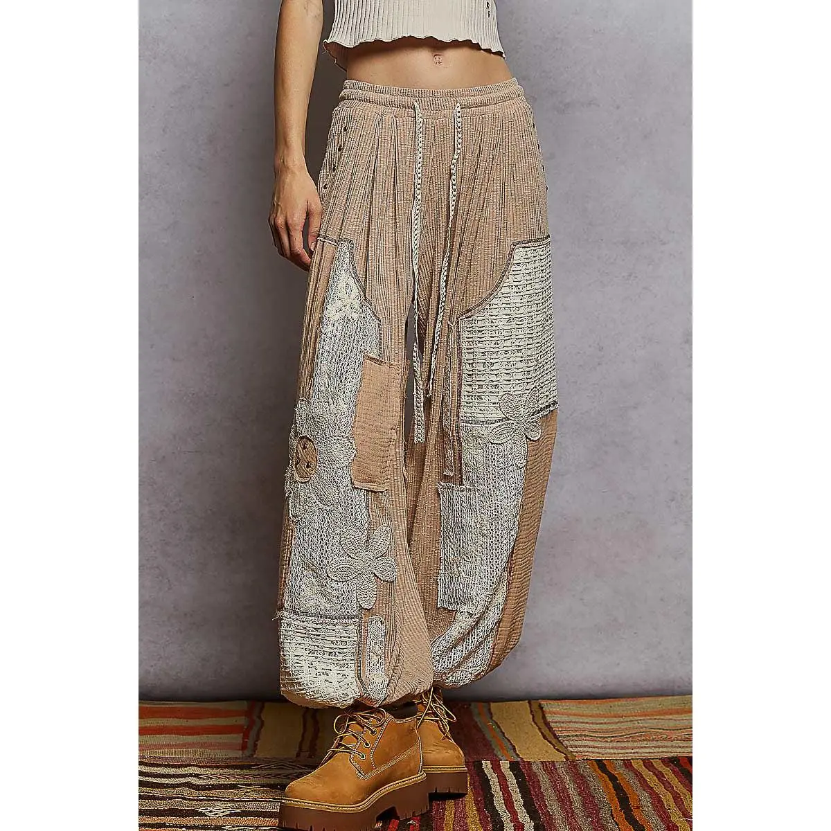 Brook Floral Patch Jogger Pants