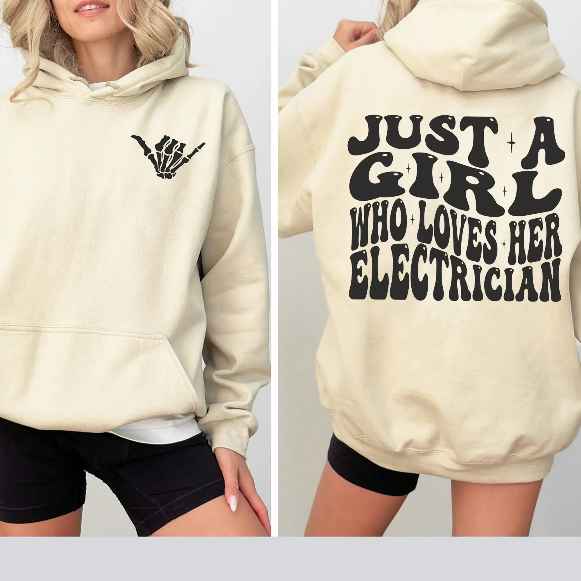 Electrician Wife Hoodie, Blue Collar Wife Gift, Master Electrician Girlfriend Hoodie, Electrician Wife Life Sweatshirt
