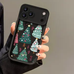 Colorful Christmas Tree Pattern Phone Case,Anti-drop Decorative Phone Protector Cover,Shockproof Phone Case for iPhone&Samsung