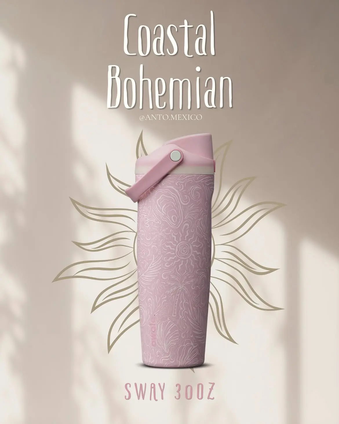 [Special Edition] Owala Birthday Bash 2026 Coastal Bohemian 30oz Stainless Steel FreeSip Sway Water Bottle Made for Travel, School, and Sports,  BPA Free, Leak Proof, Daybreak