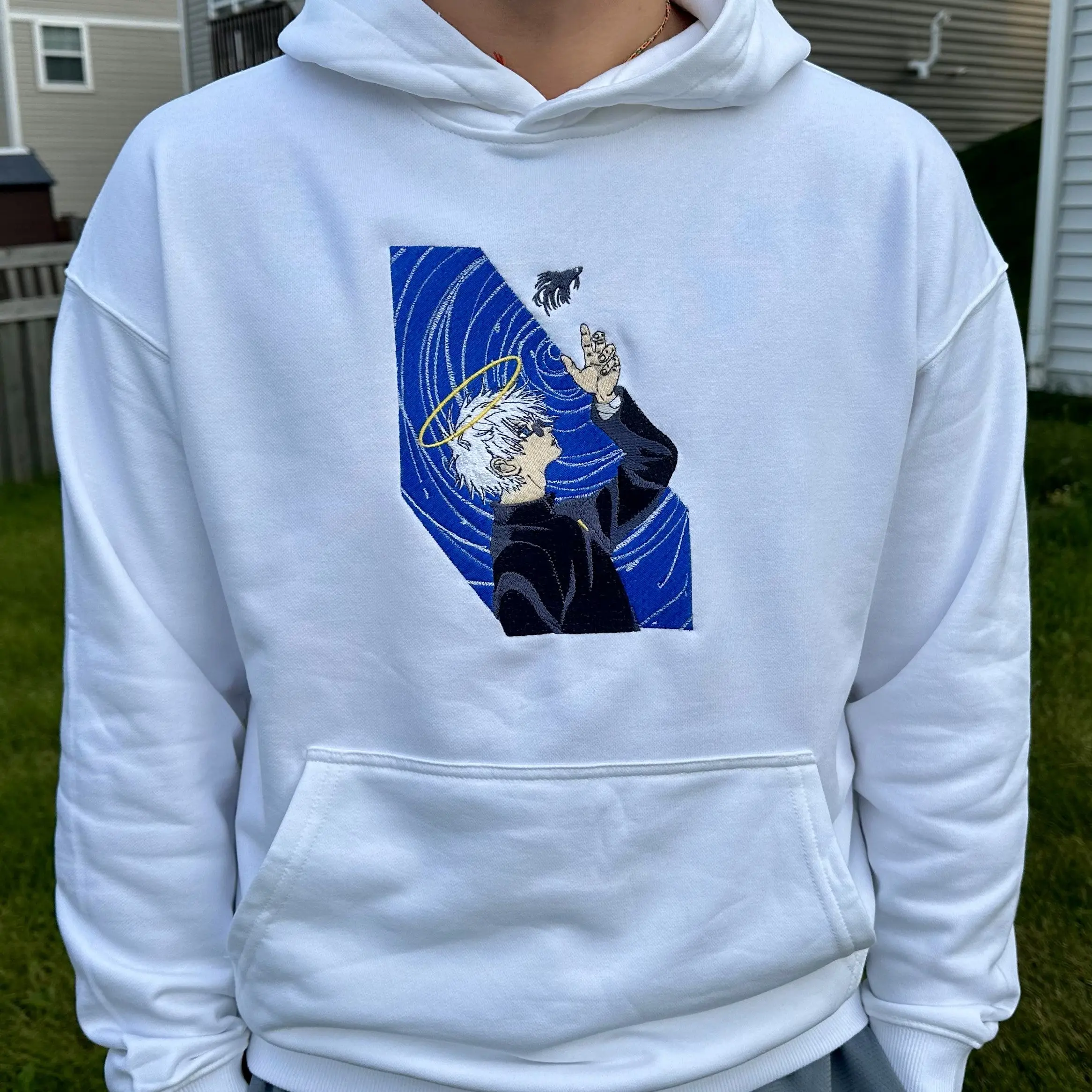 Gojo Satoru Matching Hoodie with Embroidery Gojo Satoru Matching Hoodie with Embroidery