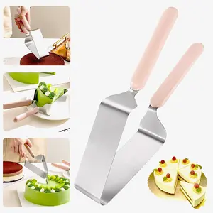 Stainless Steel Dessert Cutter - Heavy-Duty Rust-Proof, Double Non-Slip Ergonomic Handle, Safe for Wedding & Birthday Baking, Pastry Slicing Tool (1) angel food cake slicer