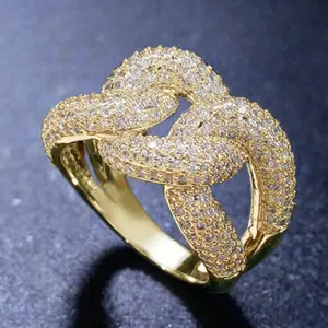 One piece light luxury cross wide thick hip hop micro inlaid zircon surround hollow twisted braid women fashion personality ring birthday valentine christmas gift party accessory daily casual commuting wear