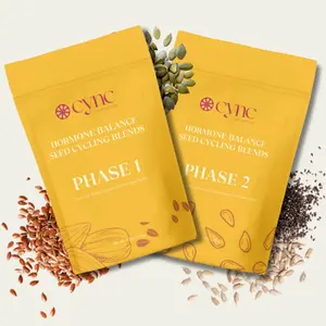 Seed Cycling Kit | Cycle Syncing support | PMS Support | Natural Hormone Balance | Ease Cramps | Mitigate Cycle Symptoms with cync seed cycling blends
