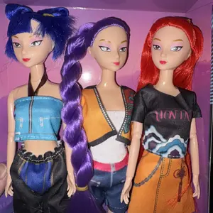 K-POP Mystic Guardians Vinyl Figurine Cute Idol Character Collectible Toy Gift for Fans Kids 13×7.5×2 inch Durable PVC Anime Model Doll Safe for Younger Audiences