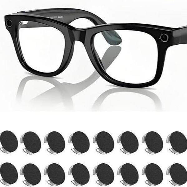 LED Light Blocking Stickers Compatible with Ray Ban Meta Wayfarer/Skyler/Headliner and Oakley Meta HSTN Smart AI Glasses Accessories, Low-Tack Restickable Blackout Light Covers Sticker(12-20-24Pcs)