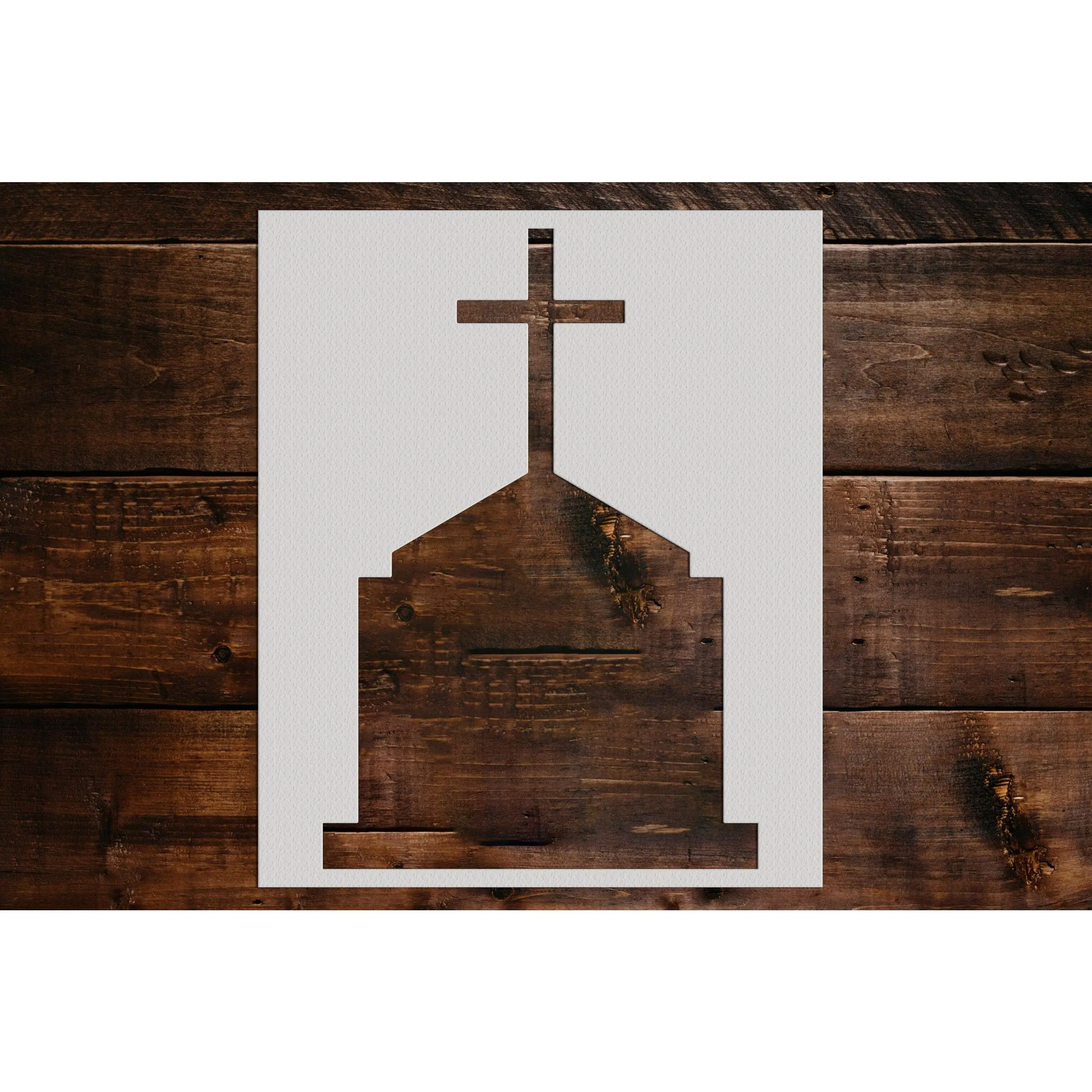 Cross Tombstone Stencil - Art and Wall Stencil