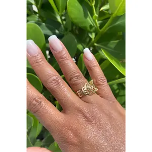 Gold Panther Ring
