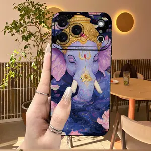A Ganesha Pattern Phone Case, TPU Shockproof Full Protection Case, Suitable for iPhone 17/16/15/14/13/12/11 PRO MAX PLUS AIR E XS and PROMAX MINI, Ideal Gift for Friends and Family, MS2190
