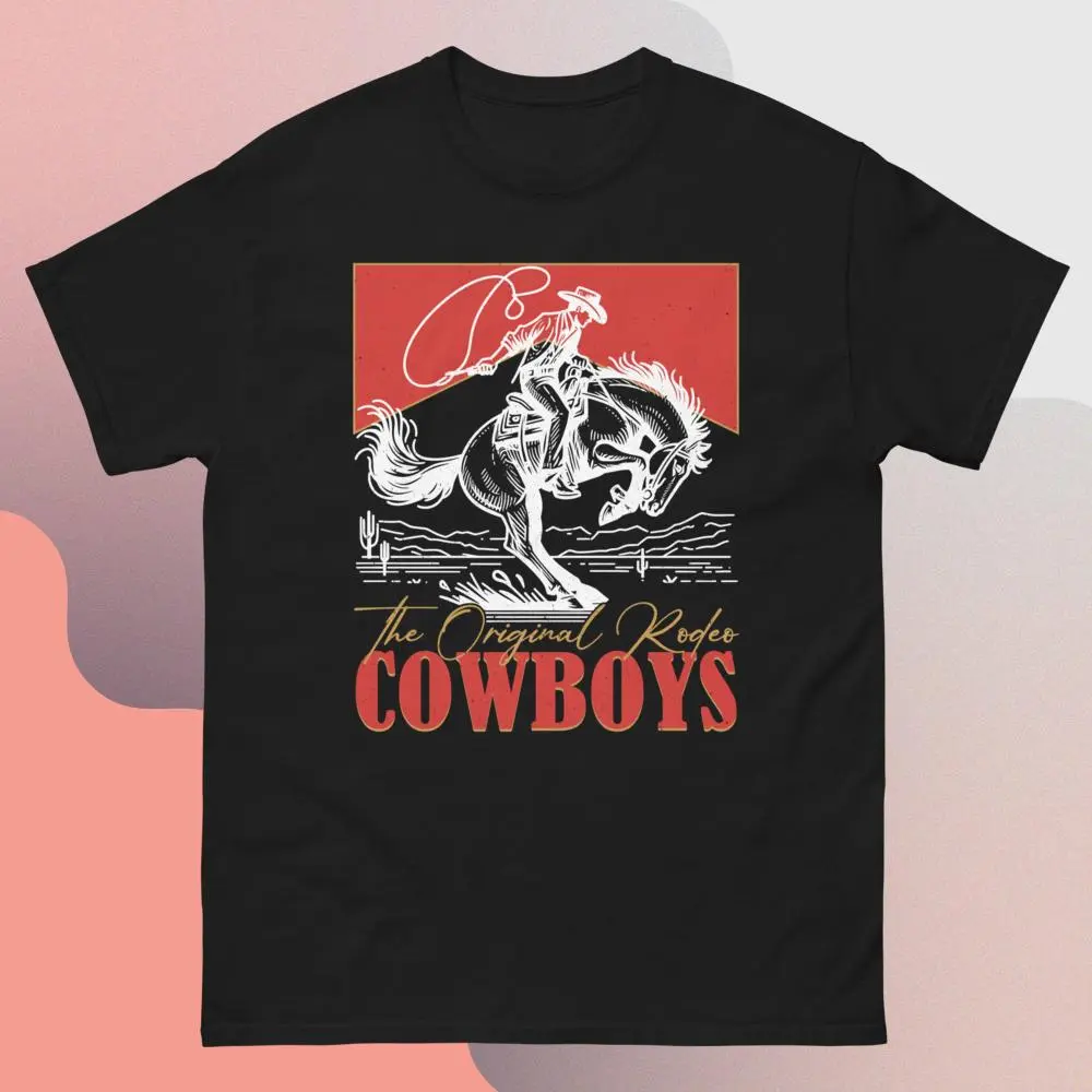 Amazing Retro Coors Original Cowboy Classic Tee - Black Cotton T-Shirt with Graphic Design Featuring "COWBOYS" and "The Original" Text Fabric Streetwear Top Tshirt