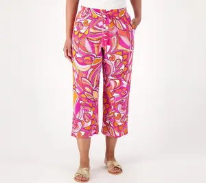 Belle Beach by Kim Gravel Pet Cabana Knit Cropped Beach Pant