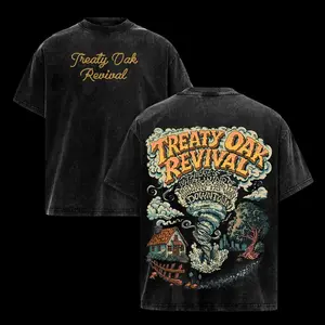 Treaty Oak Revival Band T-Shirt Hoodie & Sweatshirt Vintage Acid Wash Country Rock Red Dirt Southern Rock Music Heavy Cotton Oversize Unisex Retro Graphic Concert Tour 2025 Fan Gift Top