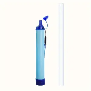 Portable Water Filter Straw, Water Straws to Purify Water When Camping, Hiking, Emergency & Disaster – 0.1 Micron Personal Water Filter