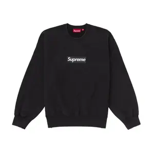 Supreme Men's Washed Box Logo Crewneck Black, from StockX