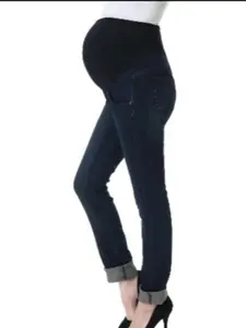 Maternity "Frankie" Jeans - Ultra-Stretch Soft Denim with Over-the-Belly Waistband, Straight-Leg Cut, Five-Pocket Style & Faux Fly