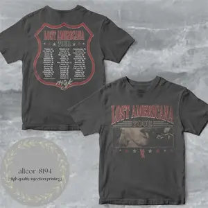 Comfort Colors Machine Gun Kelly MGK Lost Americana Tour 2025 2026 Merch Smoking Photo With City List Vintage T Shirt