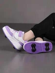 4-Wheel Roller Shoes, Comfortable Lightweight Soft Sole, Youth Inline Skates Running Shoes, Suitable for All Seasons, Shoes with Wheels