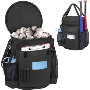 Baseball Bucket Bag for 6 Gallon Bucket with Softball Bucket Cover Organizer, Multi Pocket for Bat, Gloves, Scoreboards & Accessories