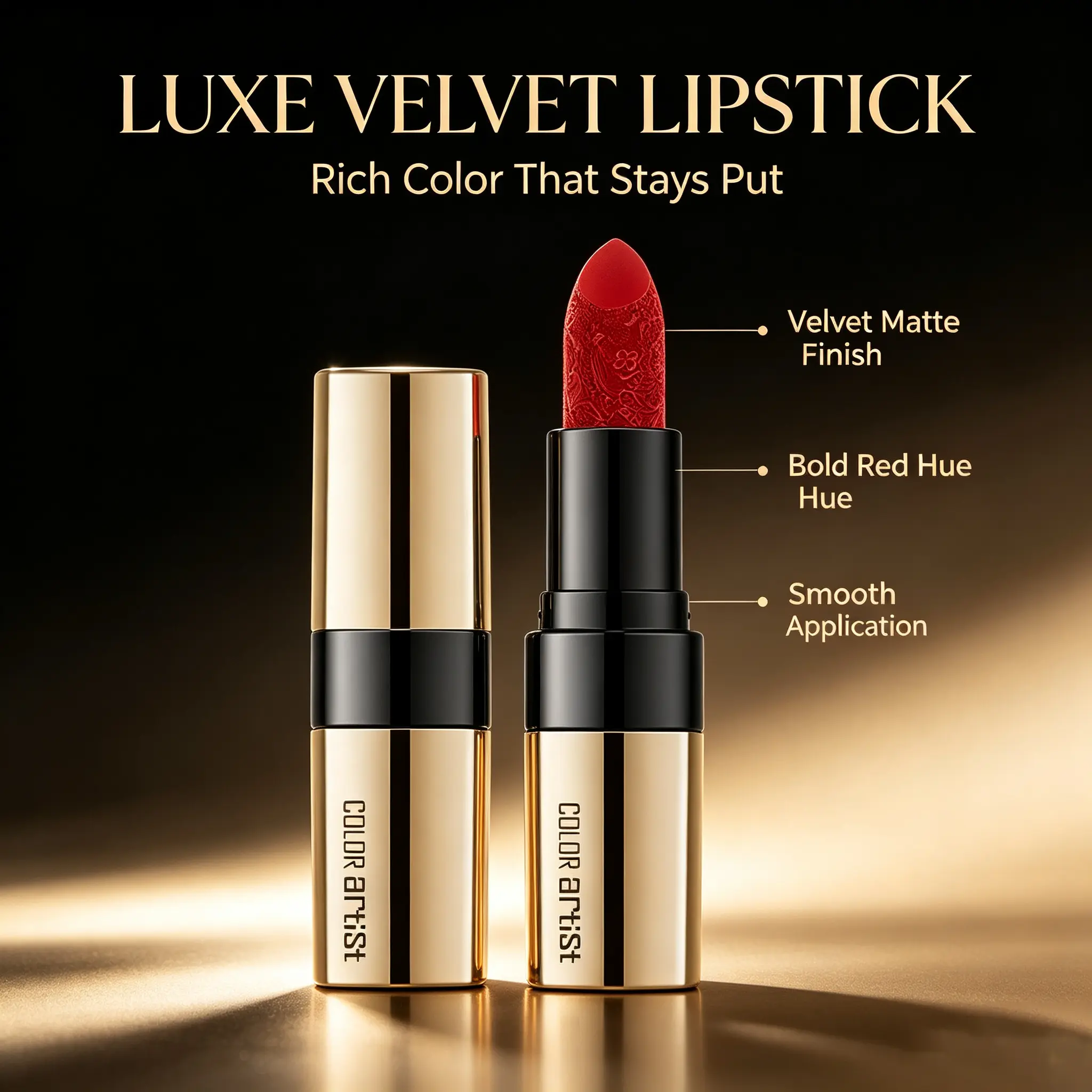 QIYOUXIAOWU Luxury Carved Velvet Matte Lipstick - Moisturizing Soft Mist Finish, Non-Drying High Pigment, Lip Care Makeup for All Skin Types, Single Cosmetic for Definition, Lip Products, Contains Neither