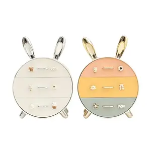 Rabbit Theme Drawer Cosmetic Storage Box, Large Capacity Multi-Functional Organizer, Wood Material, Model Xinghao, Made in China