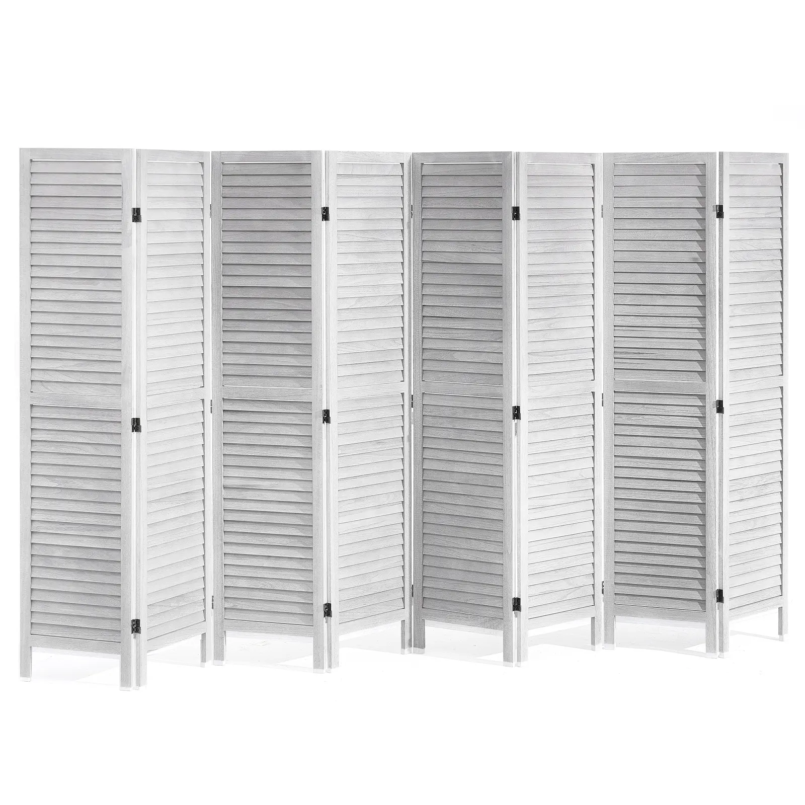 【summerfinds】VEVOR Wood Room Divider, 8 Panel Wood Folding Privacy Screen, 66.9 Inches Tall Indoor Louvered Wooden Partition, Portable Decoration Screen, for Room Separation, Home, Office, Restaurant & Bedroom