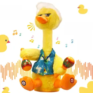 MIAODAM Talking Duck Toy Repeat What You Say, Gift Ideal for Kids Musical Light Up