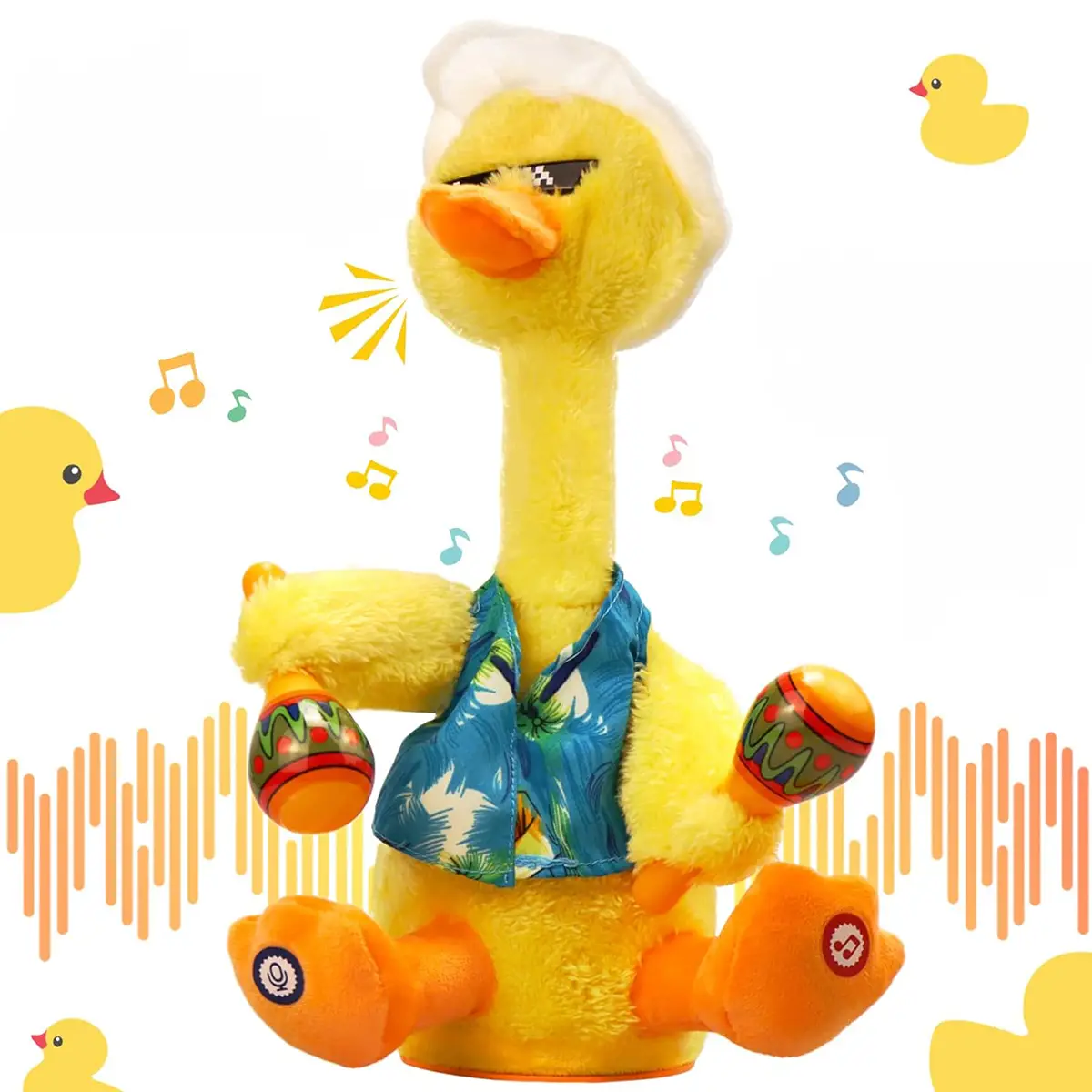 MIAODAM Talking Duck Toy Repeat What You Say, Gift Ideal for Kids