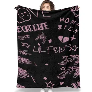 Lil P-Peep warm singer's blanket, sofa blanket, plush bedding for the bed, knee coverings and throw blankets that are fluffy and soft and comfortable as gifts