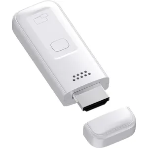 HDMI Display Dongle Adapter 2025, 1080P Plug & Play HDMI Extender  Receiver for Smartphone/PC/Laptop to TV//Projector,  Streaming Video/Audio/File, Airplay & Miracast (White)