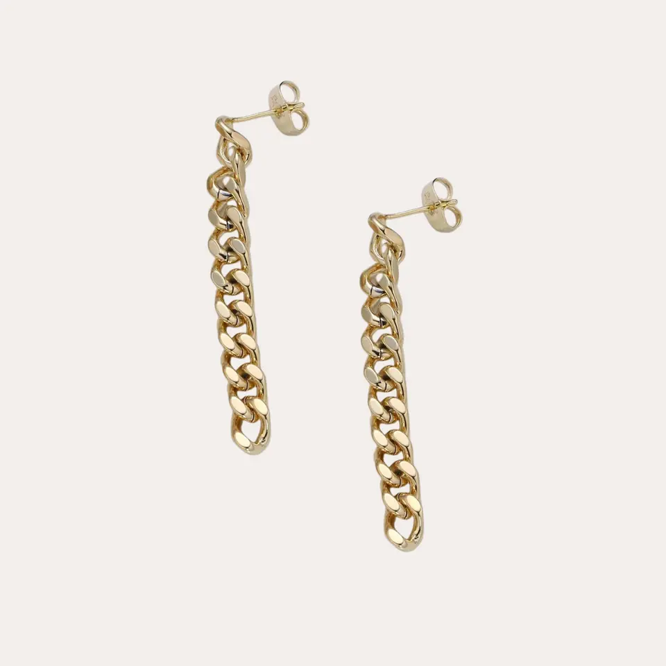 Audrey | 14K Gold filled Cuban Link Stud Earrings