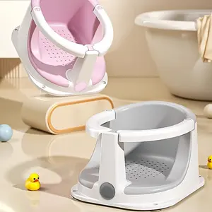 Easy Install Baby Bath Chair with Lift Stable Support, Adjustable Bathtub, Durable Plastic Bathtub, Bathroom Use