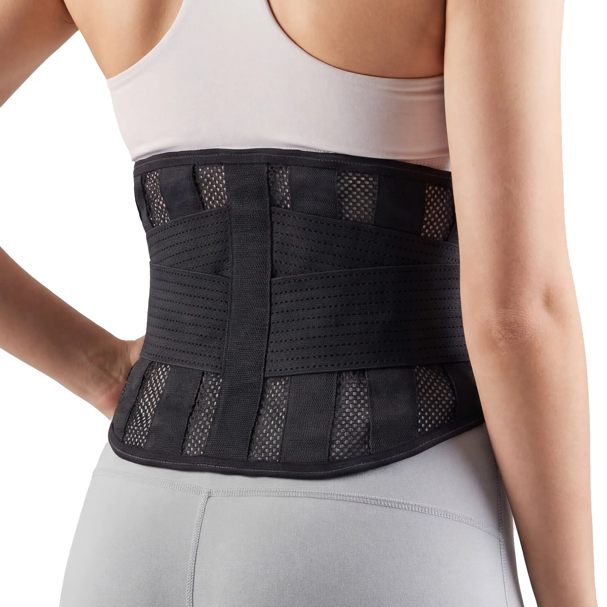 Aulexmed Lumbar Back Brace, Breathable Compression Waist Support Belt for Men and Women, Adjustable Cooling Protective Gear for Gym & Posture, Breathable Posture Belt, Compression Protective Gear, Adjustment Brace Protective Gear