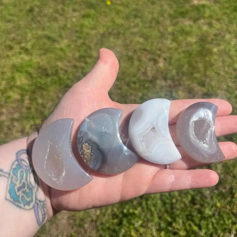 Druzy Agate Moons