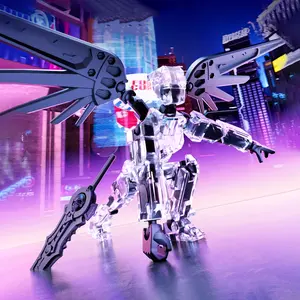 3D Abs Anime Action Figure with Wings and Stand, Transparent Fully Articulated DIY Figurine, Perfect Gift for Kids and Adults, Ideal Desktop Decoration, Model Figure