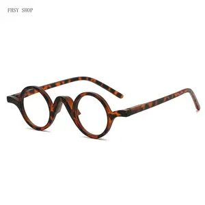 FHSY SHOP Vintage Tortoise Round Eyeglasses Anti-Blue Light UV Filter Comfortable Non-Slip for Men Women Streetwear School Everyday Fashion Glasses
