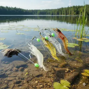 Self-Glowing Silicone Soft Lure for Night Fishing, Long Afterglow Fluororescent Tangle-Free Soft Bait, Eco-Friendly Material with Treble Hook, Saltwater Freshwater Universal, Ideal for Sea Bass, Trout, and Multiple Species.