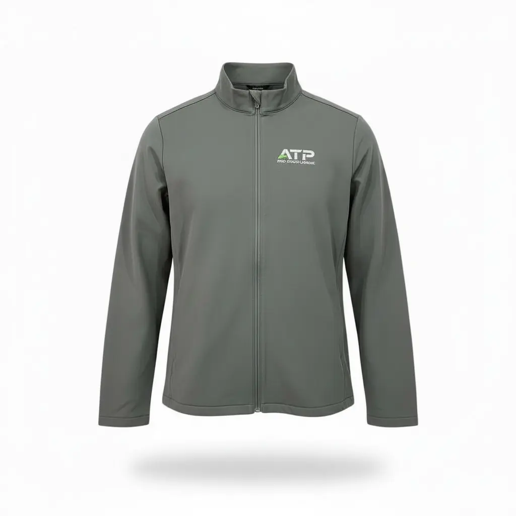 Mens Mod Logo Full Zip Dark Gray Warm-up Jacket