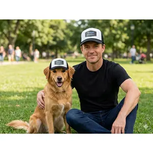 Treat Dealer Dog Dad Trucker Hat,  Pairs with Treat Taster Pet Cap, Trendy Father's Day Gift for Dog Owners