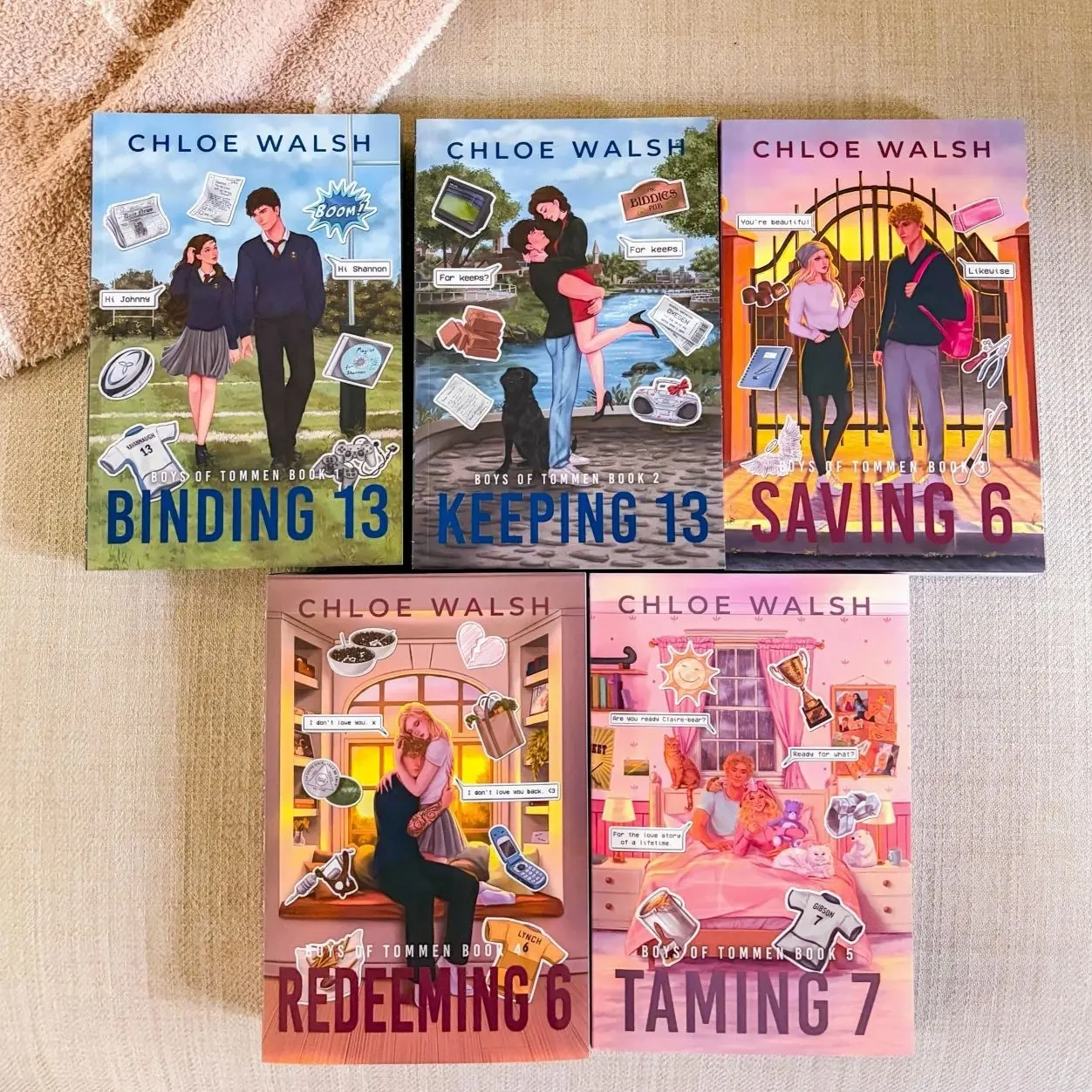 Boys of Tommen Special Edition Book Bundle, Chloe Walsh Series, Binding 13 Keeping 13 Saving 6 Redeeming 6 Taming 7 Special Edition Series Set for Romance Book Lovers