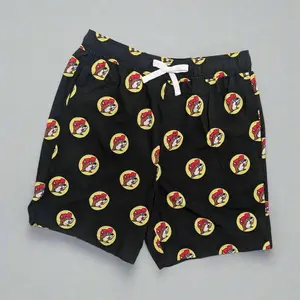 Buc-ee's Mens/Boys Black Logo Swim Trunks