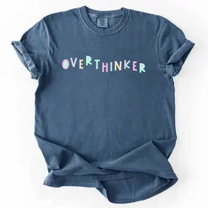 Overthinker, Colorful, Sassy, Sarcastic, Minimalist, Funny, Comfort Colors T-Shirt, Women's Comfort Colors Tee
