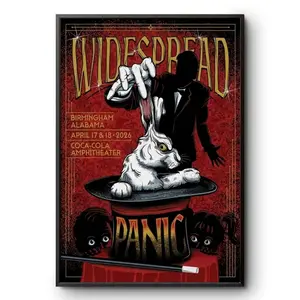 Unframed Widespread Panic Concert Poster, April 17–18 2026 Birmingham AL Print, Live Show Graphic Poster, Jam Band Wall Art