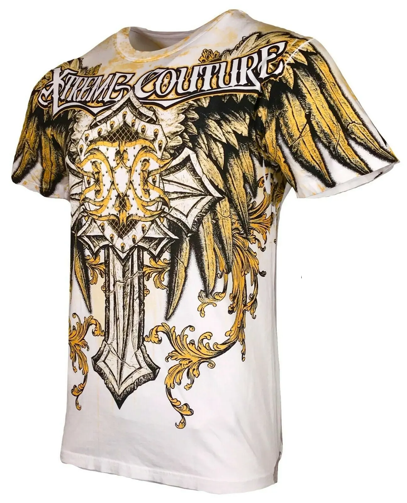 Xtreme Couture by Affliction Men's Siren Print T-Shirt - Menswear, 100% Cotton, Short Sleeve, Round Neck, Casual Tattoo Biker Crewneck Tshirt, Shortsleeve, Fitted Cut, Crew Neck, Lightweight, All Seasons, Gothic, Cold Wash