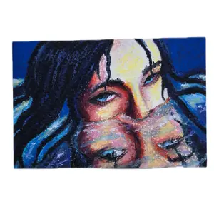 4x6 Fine Art Print of A Woman Underwater - Abstract Artwork with Vibrant Colors and Expressive Details