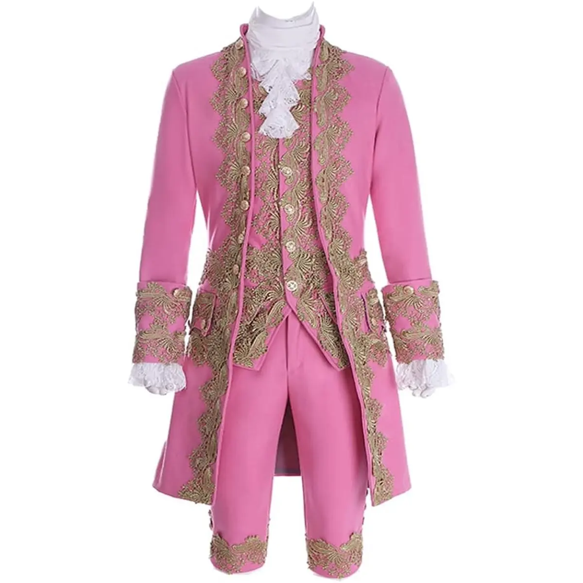 Men‘s Victorian Rococo Costume Suit Jacket Vest Prince Cosplay Outfit Full Set
