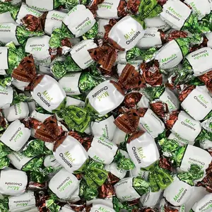Arcor Chocolate Filled Mints Candy | 2 Pound Bag | Individually Wrapped Chocolate Mint Hard Candy | Old Fashioned Refreshing Treat with Creamy Filling | About 165 Pieces