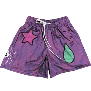 Phantom Troupe Hisoka Shorts Mesh Shorts Workout Sport Knee Pants with Pockets Athletic Sweat Walking Summer Shorts